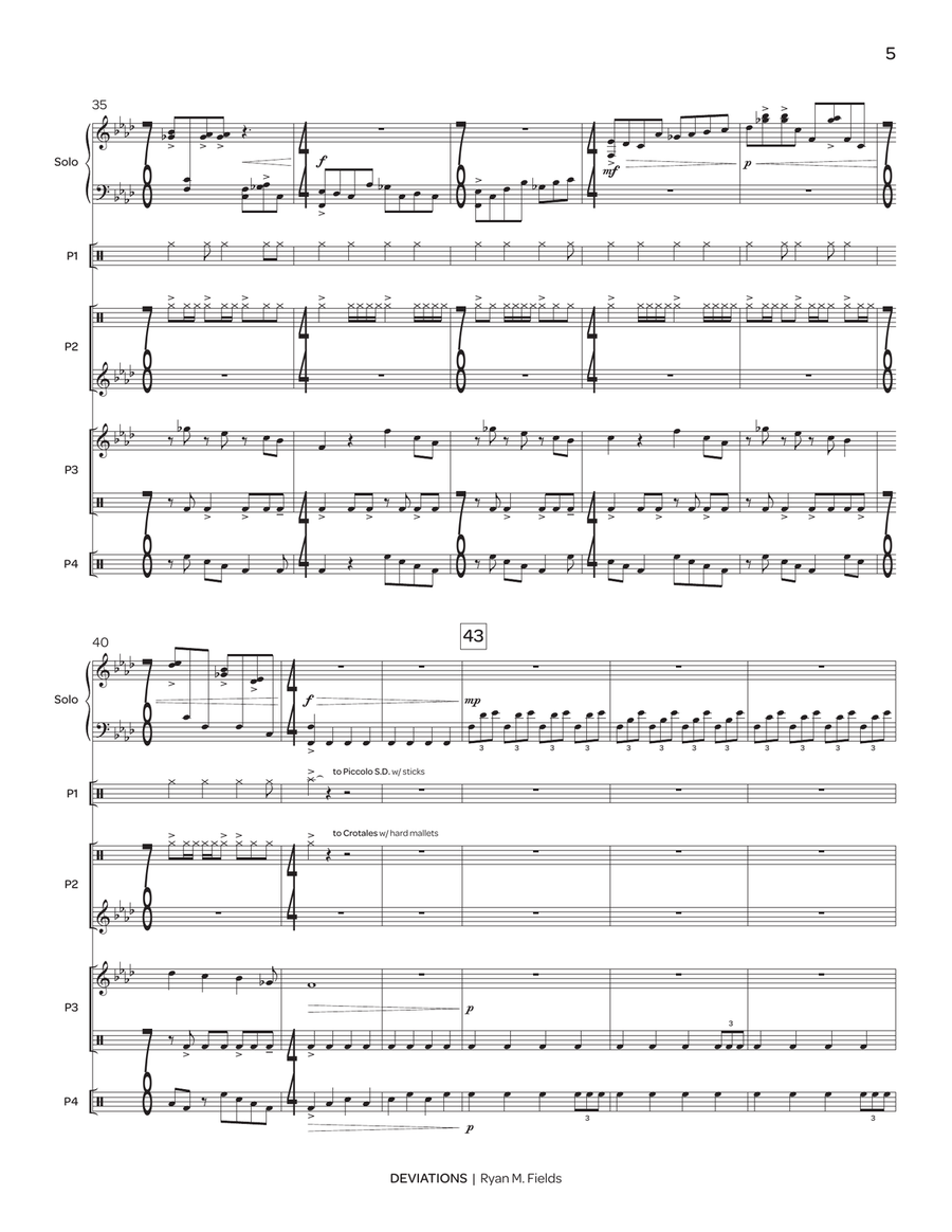 Deviations Deviations Percussion Ensemble scores gallery preview page 6