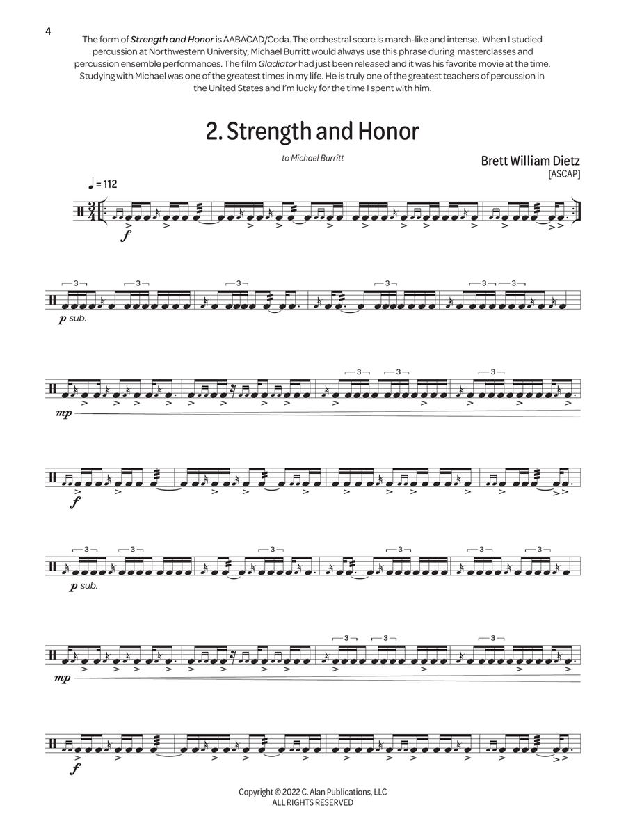 Concert Fantasies for Snare Drum Snare Drum scores gallery preview page 3