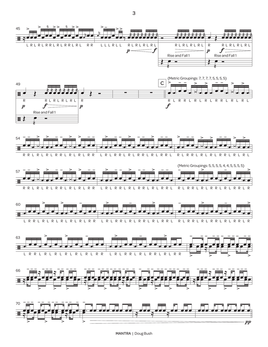 Mantra Mantra Snare Drum scores gallery preview page 4