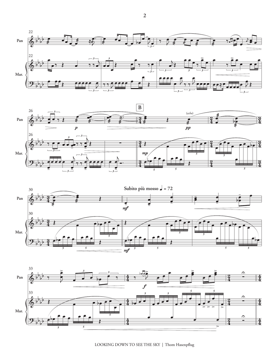 Looking Down to See the Sky Marimba scores gallery preview page 3