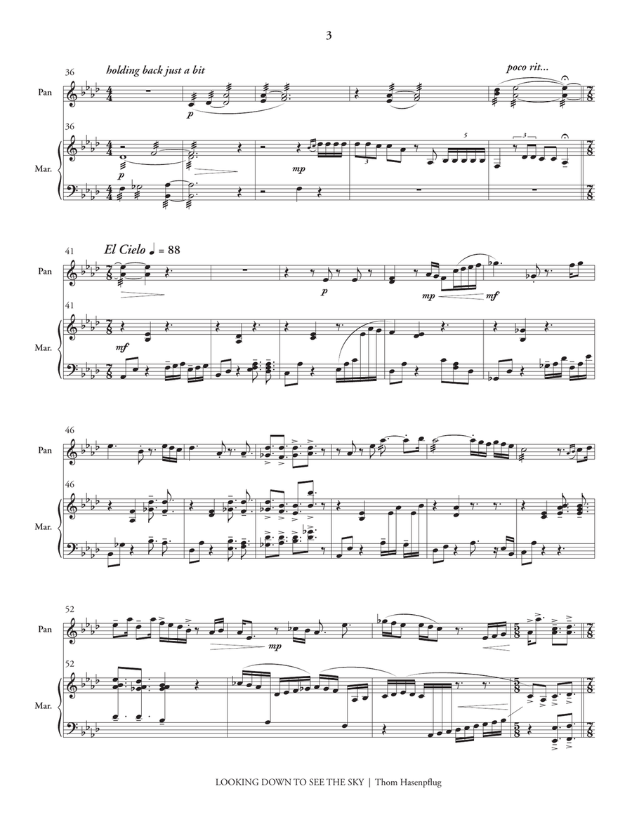 Looking Down to See the Sky Marimba scores gallery preview page 4