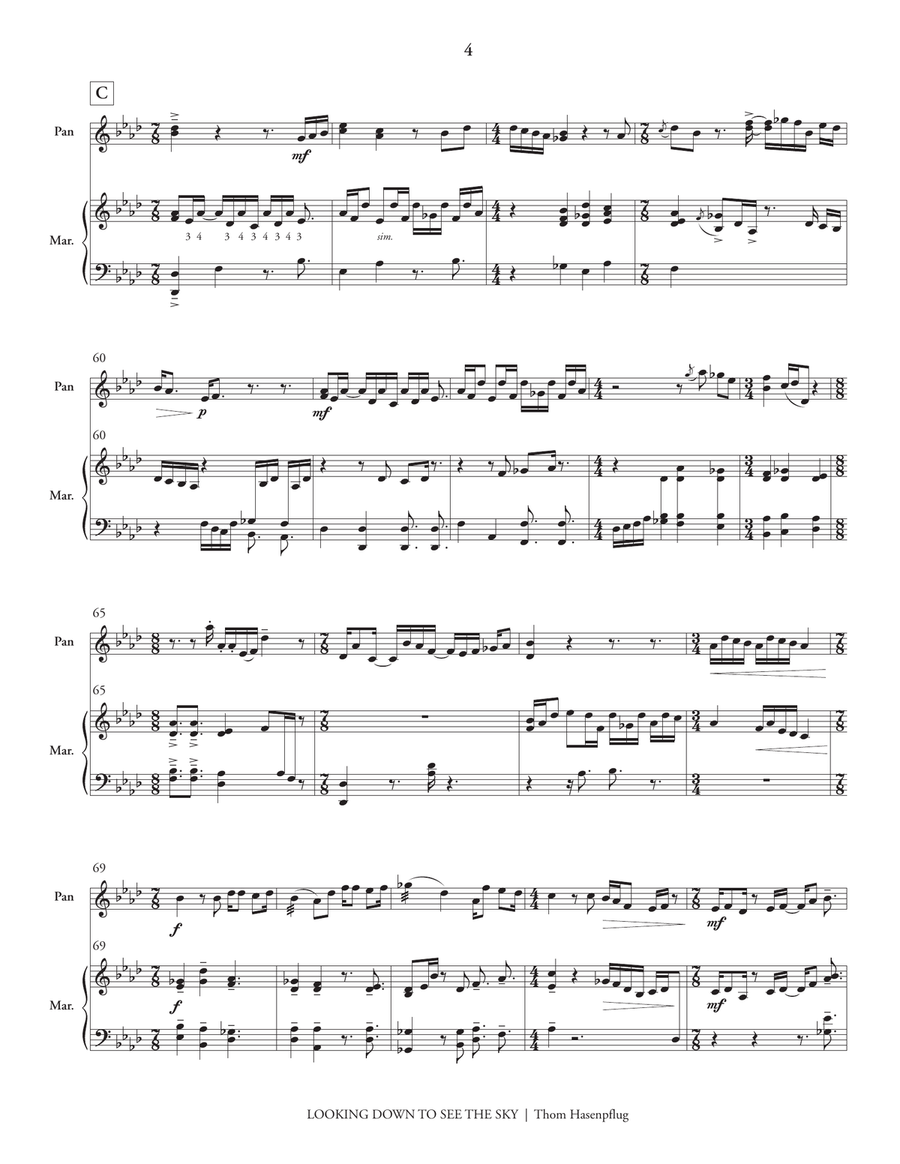 Looking Down to See the Sky Marimba scores gallery preview page 5
