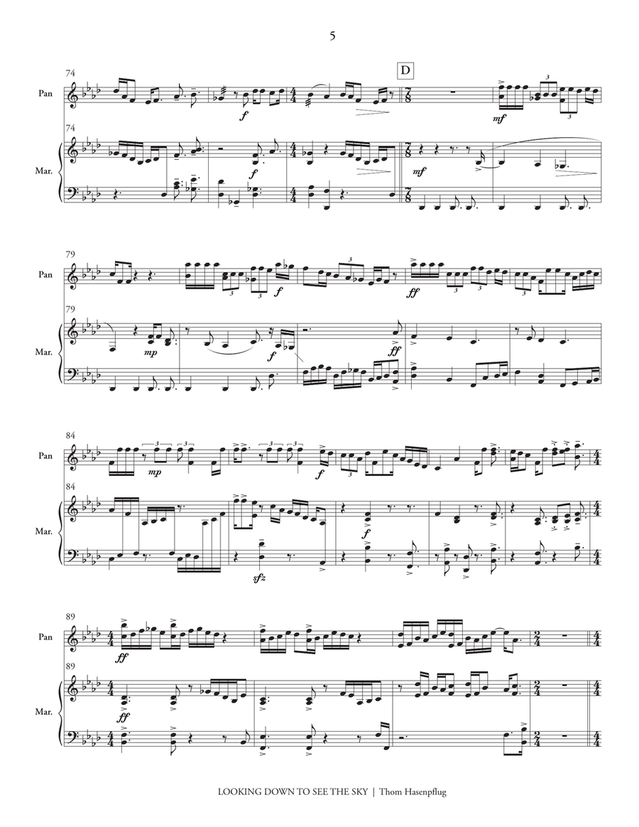 Looking Down to See the Sky Marimba scores gallery preview page 6