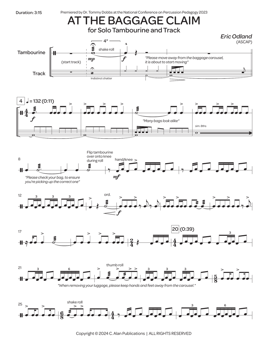 At the Baggage Claim At the Baggage Claim Percussion scores gallery preview page 2