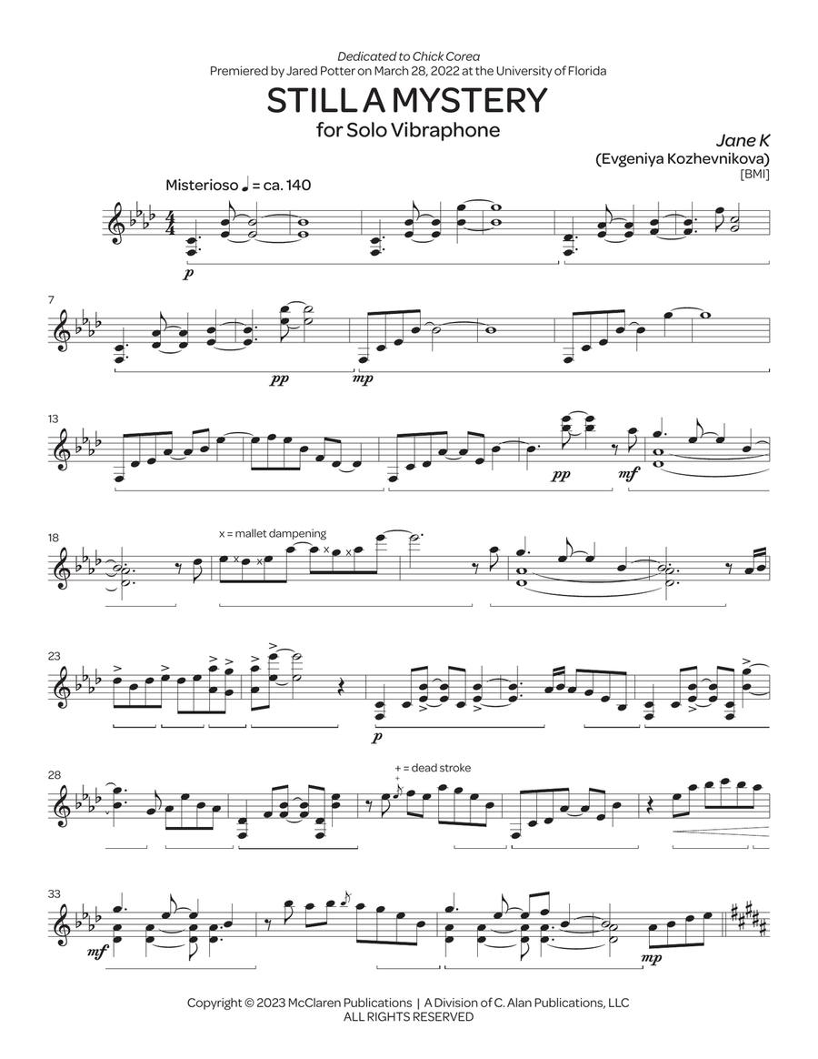 Still a Mystery Still a Mystery Percussion scores gallery preview page 2