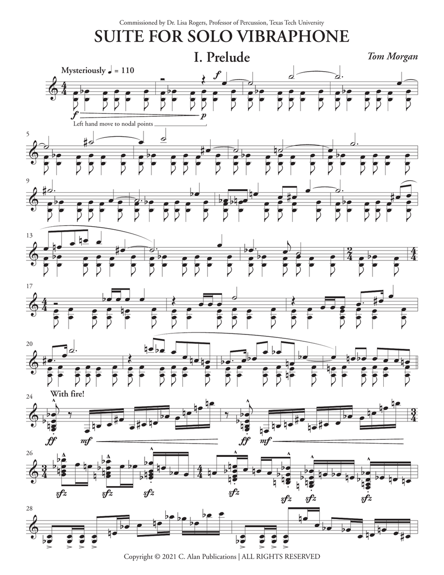 Suite for Solo Vibraphone Percussion scores gallery preview page 2