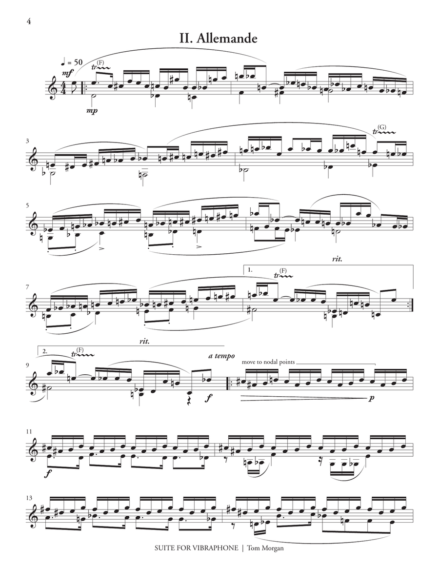 Suite for Solo Vibraphone Percussion scores gallery preview page 3