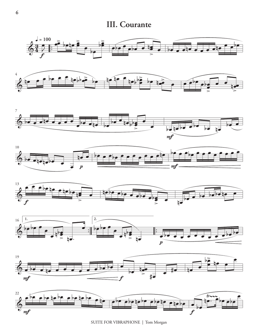 Suite for Solo Vibraphone Percussion scores gallery preview page 4