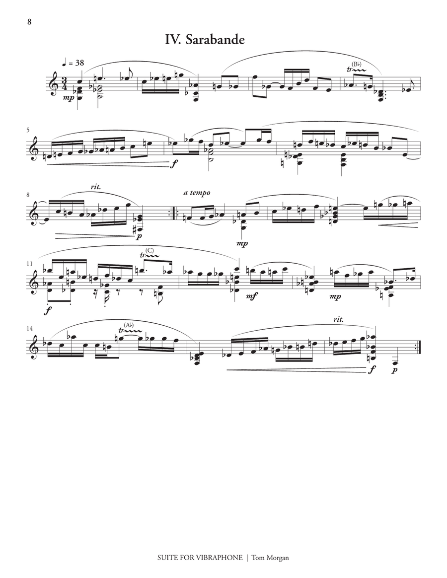 Suite for Solo Vibraphone Percussion scores gallery preview page 5