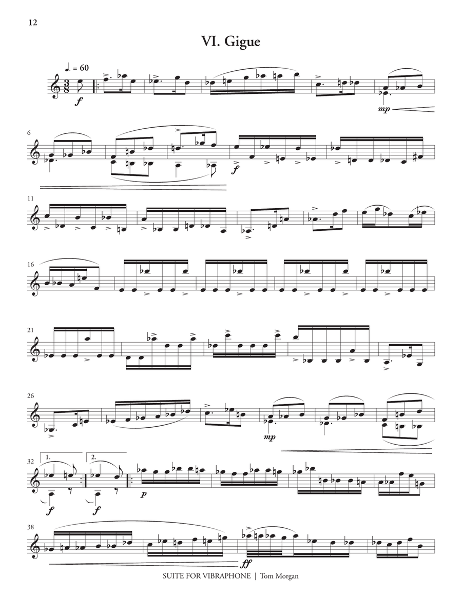 Suite for Solo Vibraphone Percussion scores gallery preview page 7