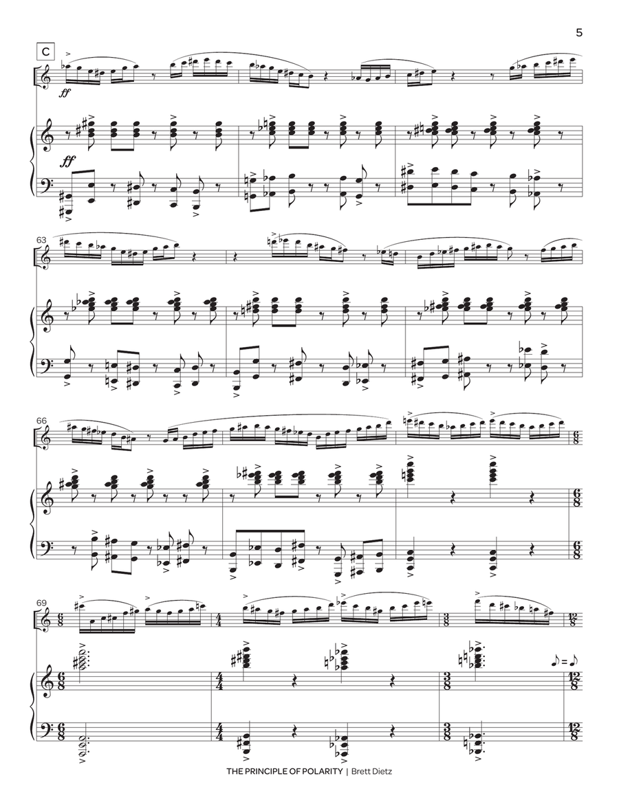 The Principle of Polarity (piano reduction) Piano scores gallery preview page 6