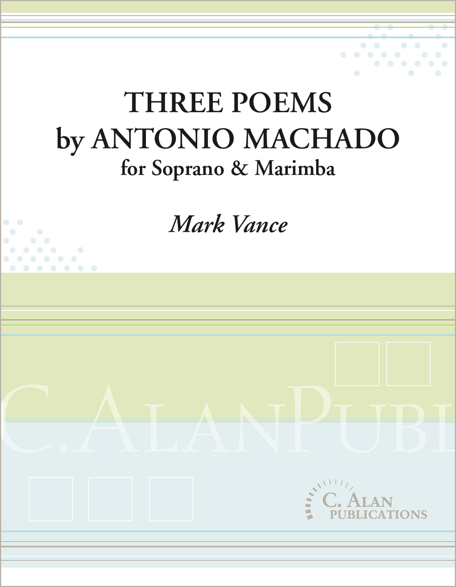 Three Poems by Antonio Machado Marimba scores gallery preview page 1