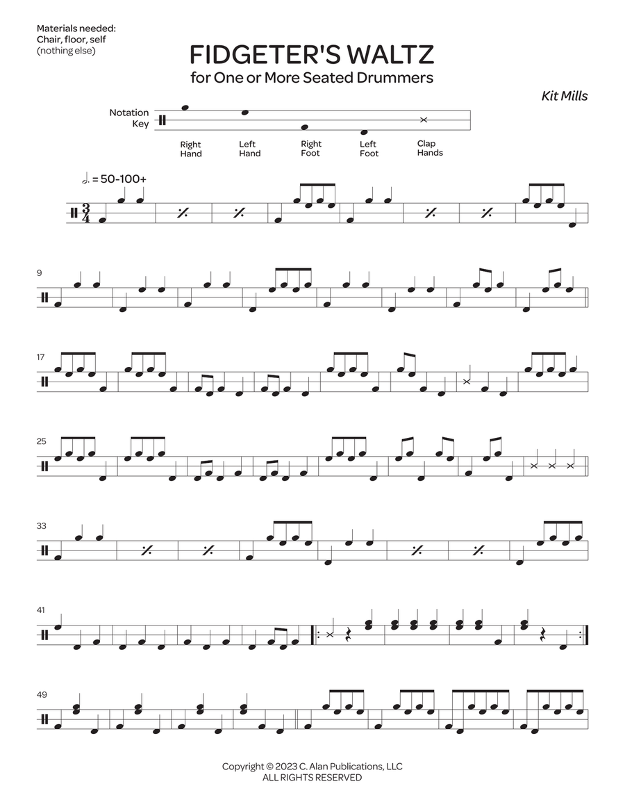 Fidgeter's Waltz Fidgeter's Waltz Percussion scores gallery preview page 2