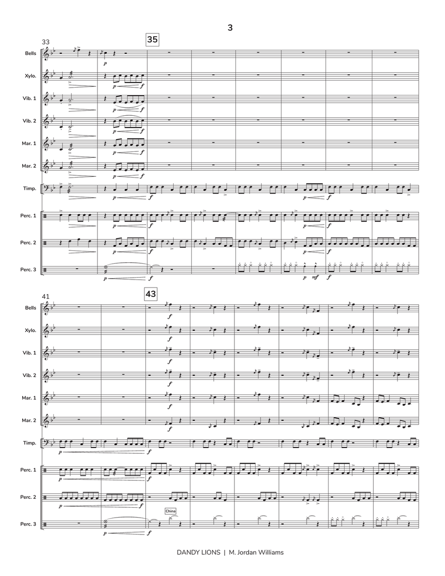 Dandy Lions Dandy Lions Percussion Ensemble scores gallery preview page 4