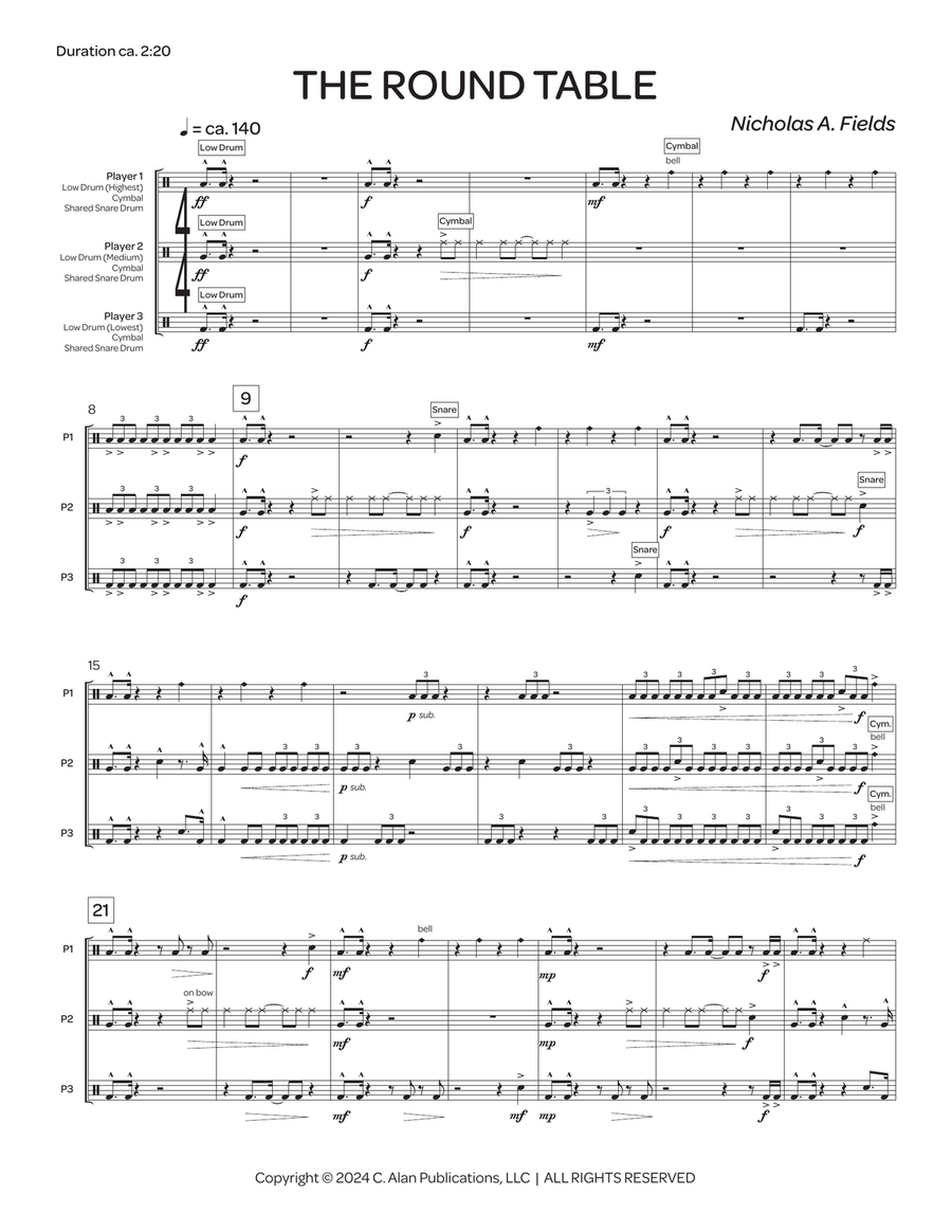 The Round Table The Round Table Percussion Ensemble scores gallery preview page 3