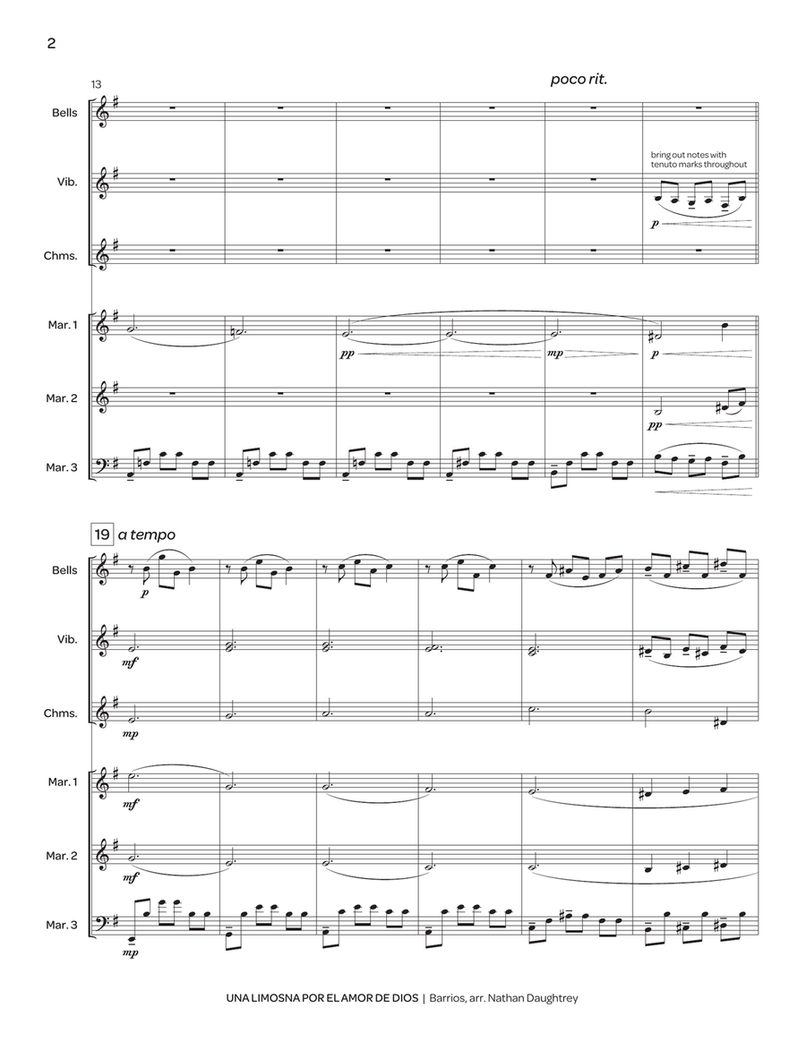 Una Limosna por el Amor de Dios (perc ens) Percussion Ensemble scores gallery preview page 3