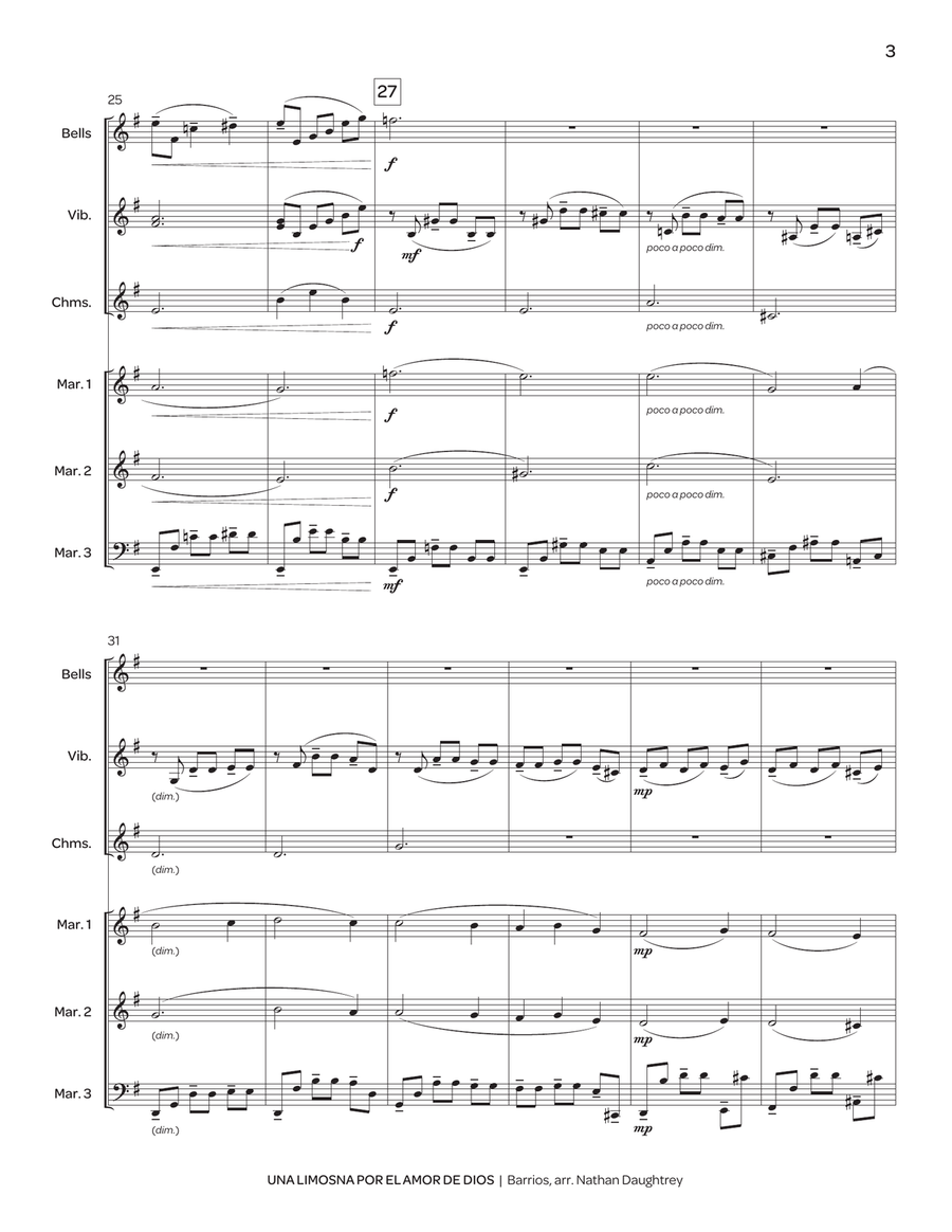 Una Limosna por el Amor de Dios (perc ens) Percussion Ensemble scores gallery preview page 4