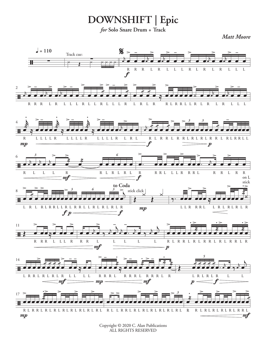 Downshift Downshift Snare Drum scores gallery preview page 4