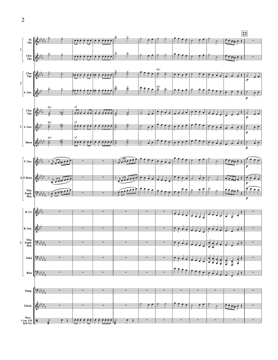 Moorside March, A (5-Part Flex Band) (Holst) Score scores gallery preview page 5