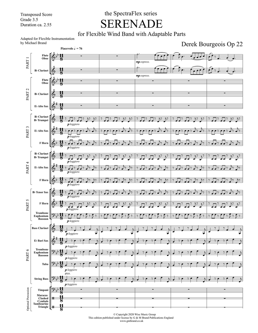 Serenade, Op. 22 (transposed flex score) Score scores gallery preview page 4