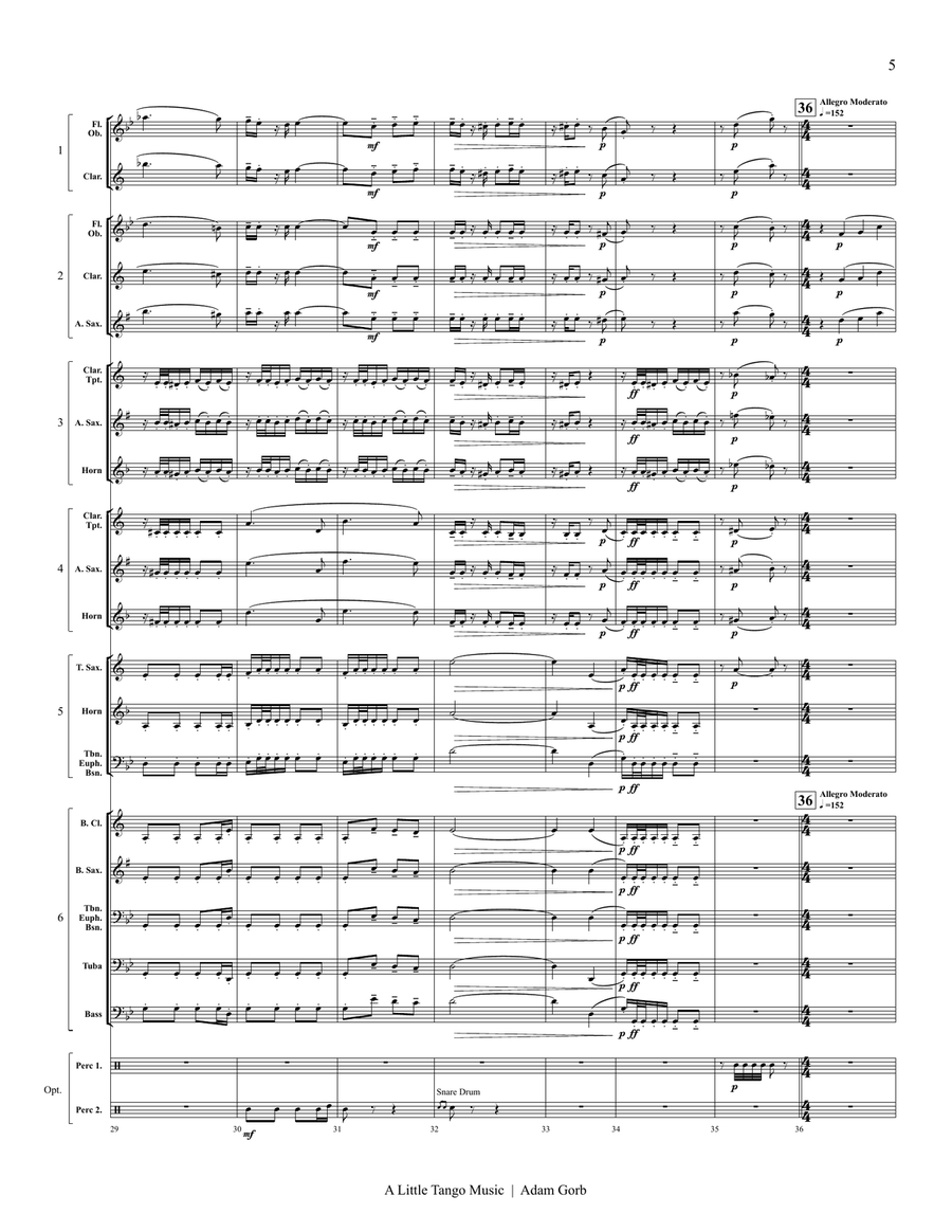 A Little Tango Music (6-part flex) Score scores gallery preview page 8