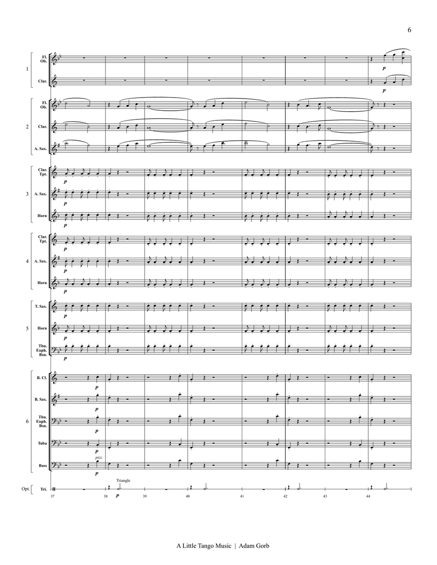A Little Tango Music (6-part flex) Score scores gallery preview page 9