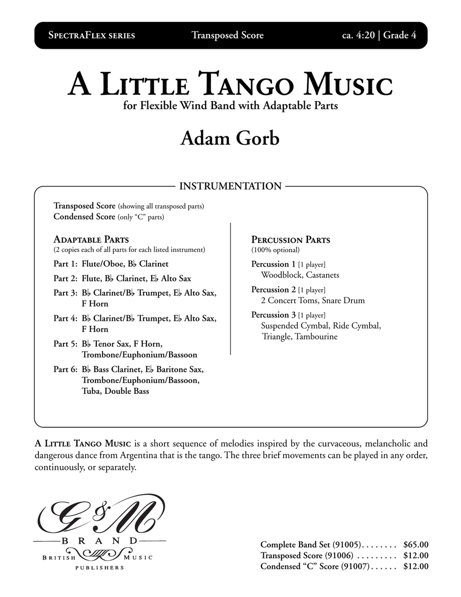 A Little Tango Music (transposed flex score) Score scores gallery preview page 2