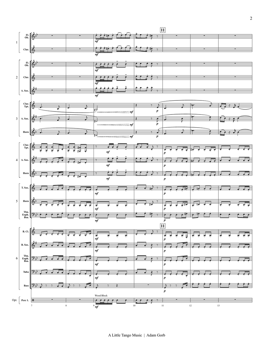 A Little Tango Music (transposed flex score) Score scores gallery preview page 5