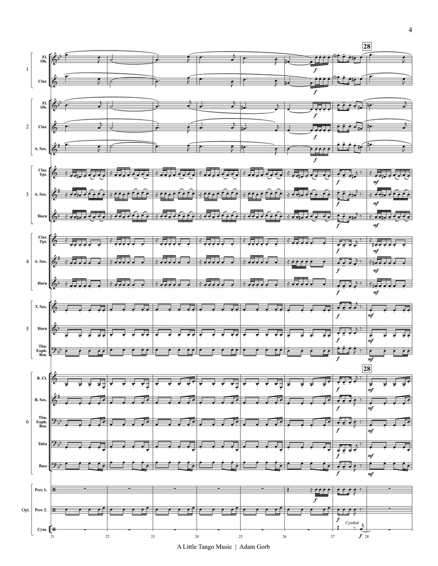 A Little Tango Music (transposed flex score) Score scores gallery preview page 7