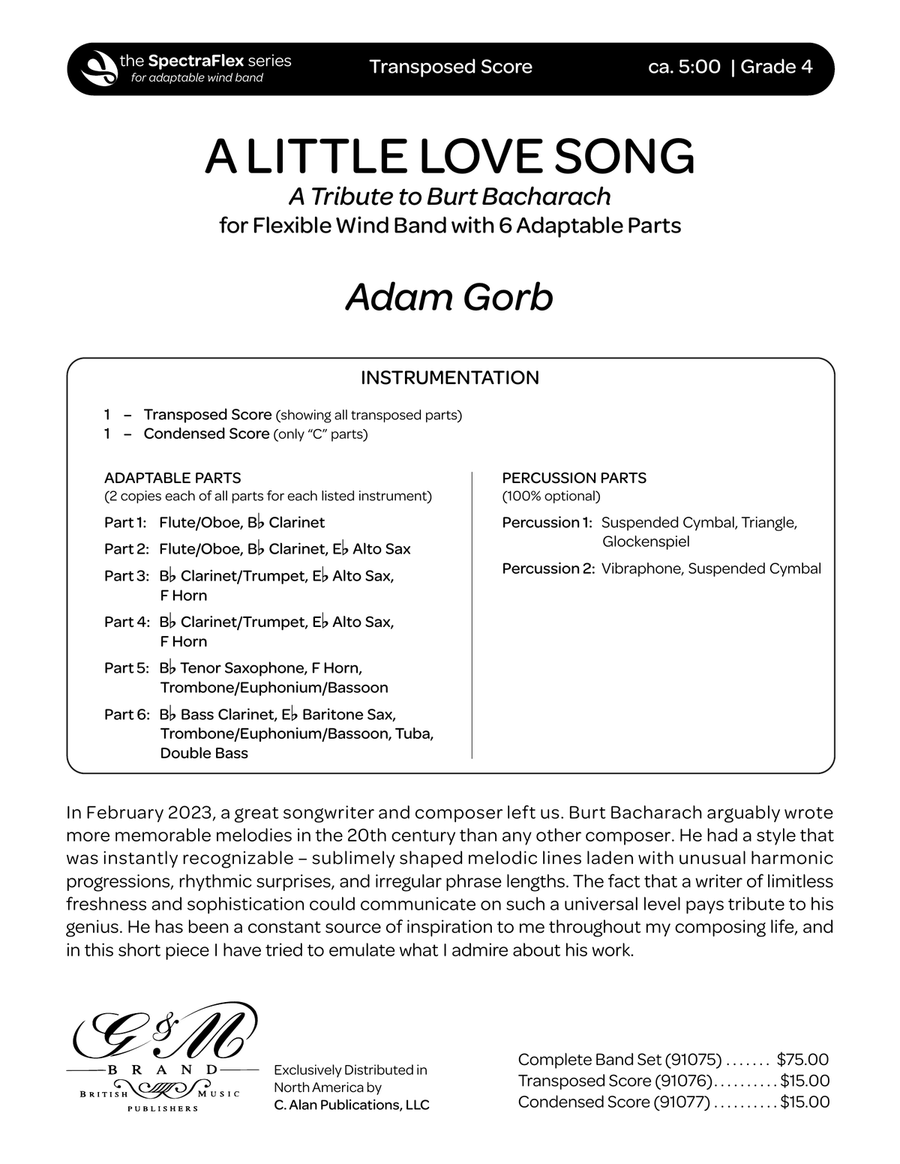 Little Love Song, A (flex transposed score) Score scores gallery preview page 2
