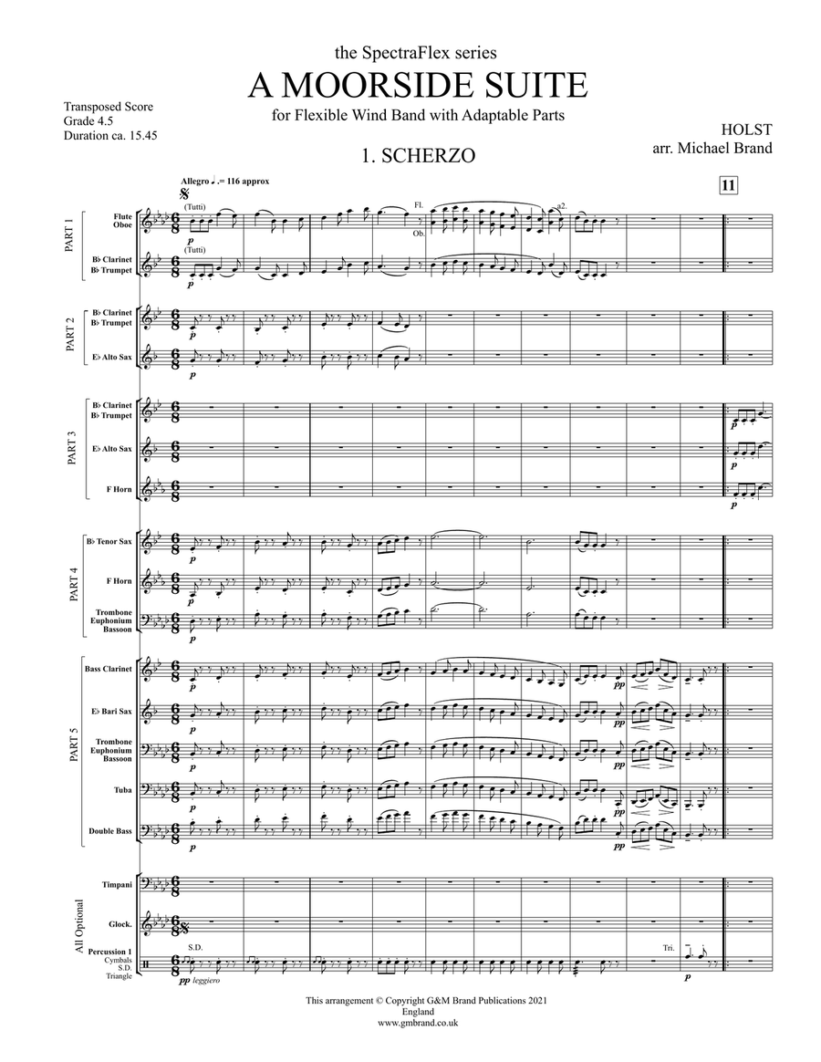 Moorside Suite, A (transposed score) Score scores gallery preview page 2