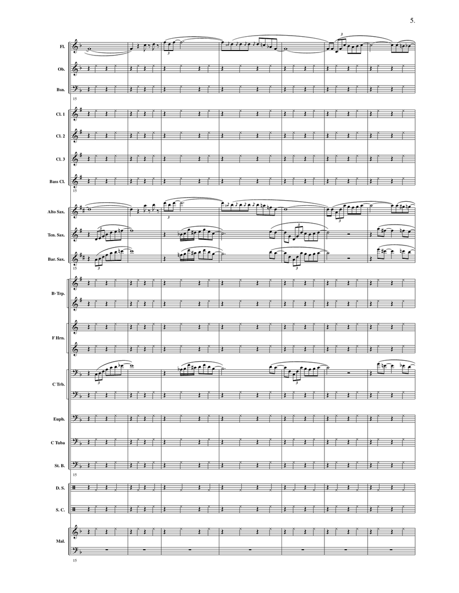 Blues for a Cat Called Misty Concert Band scores gallery preview page 4