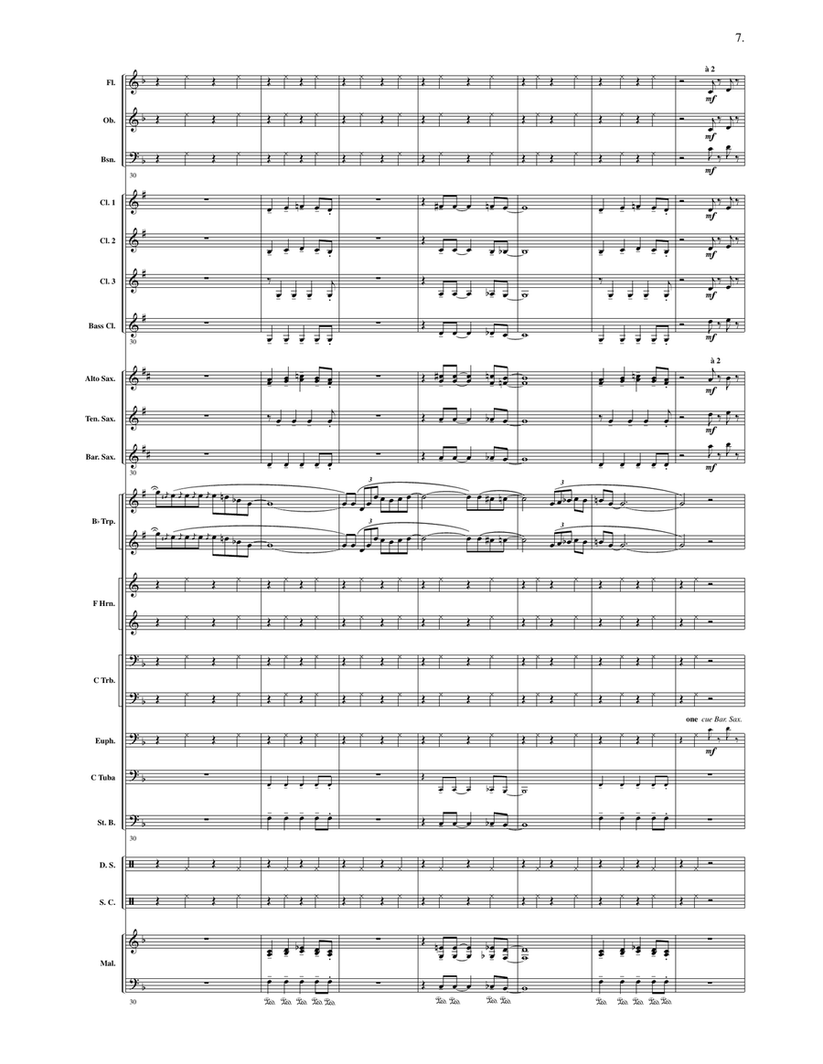 Blues for a Cat Called Misty Concert Band scores gallery preview page 6