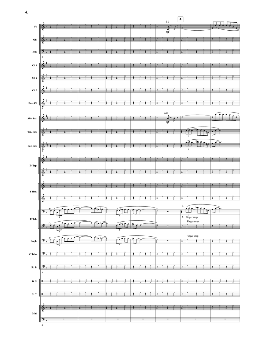 Blues for a Cat Called Misty (score only) Concert Band scores gallery preview page 3