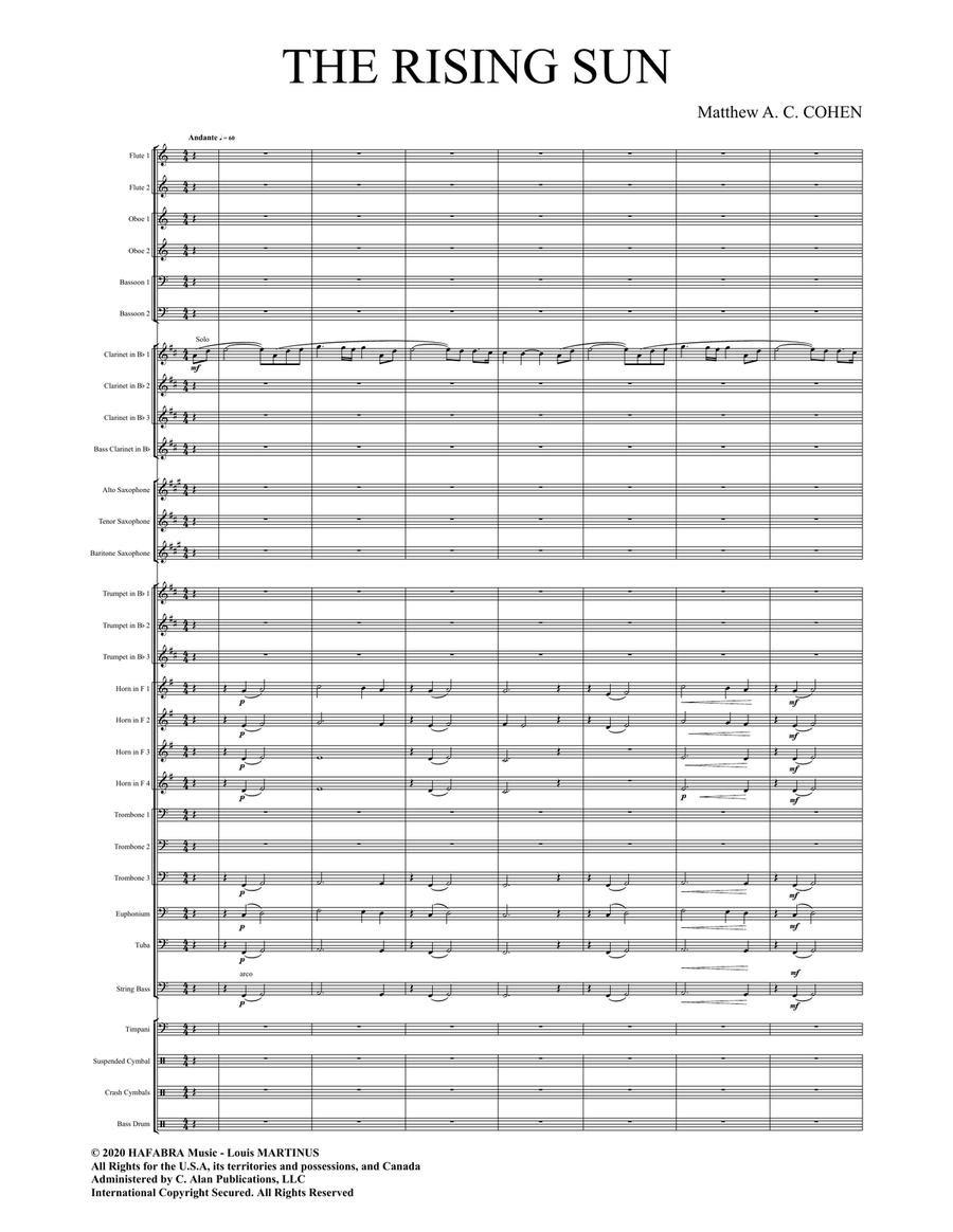 The Rising Sun (score only) Concert Band scores gallery preview page 2