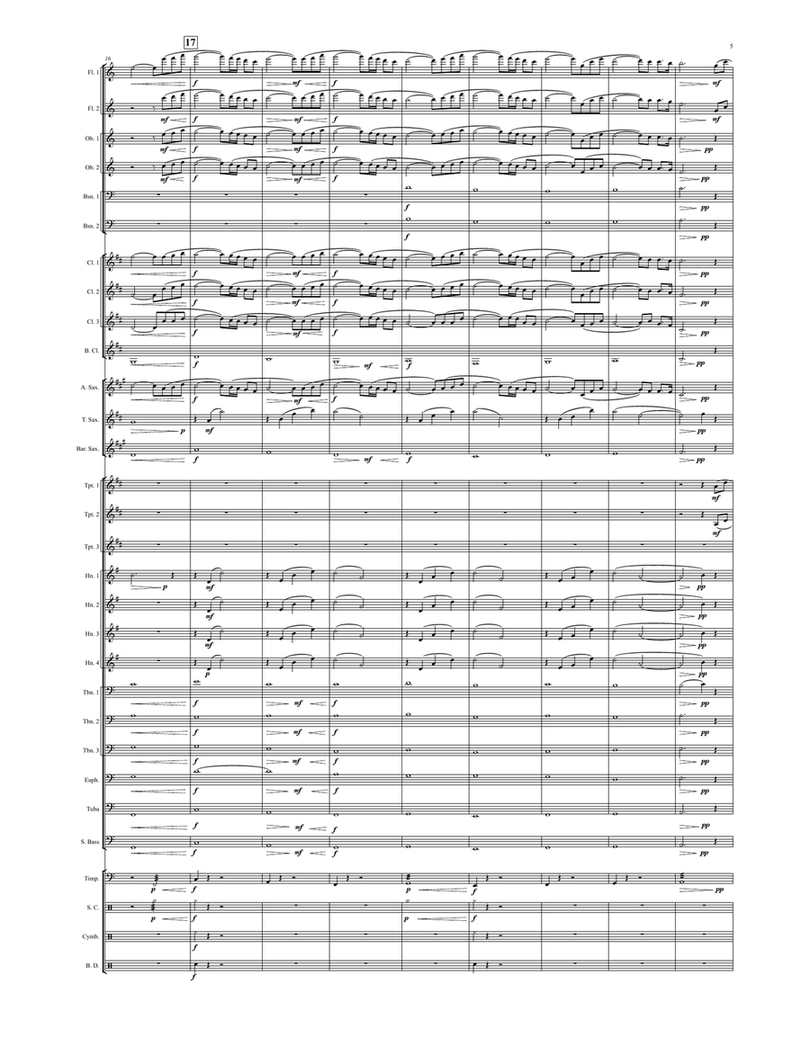 The Rising Sun (score only) Concert Band scores gallery preview page 4