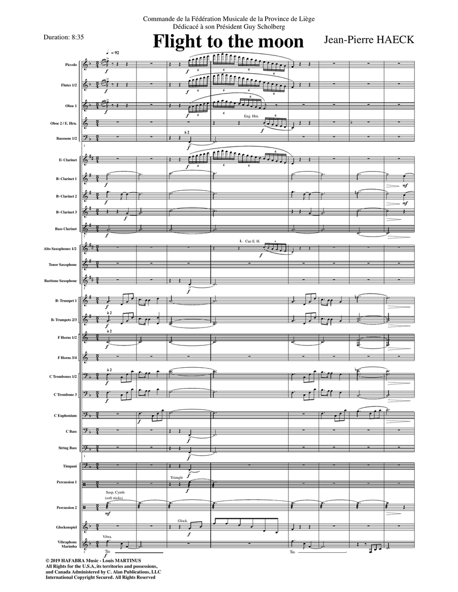Flight to the Moon Flight to the Moon Concert Band scores gallery preview page 2