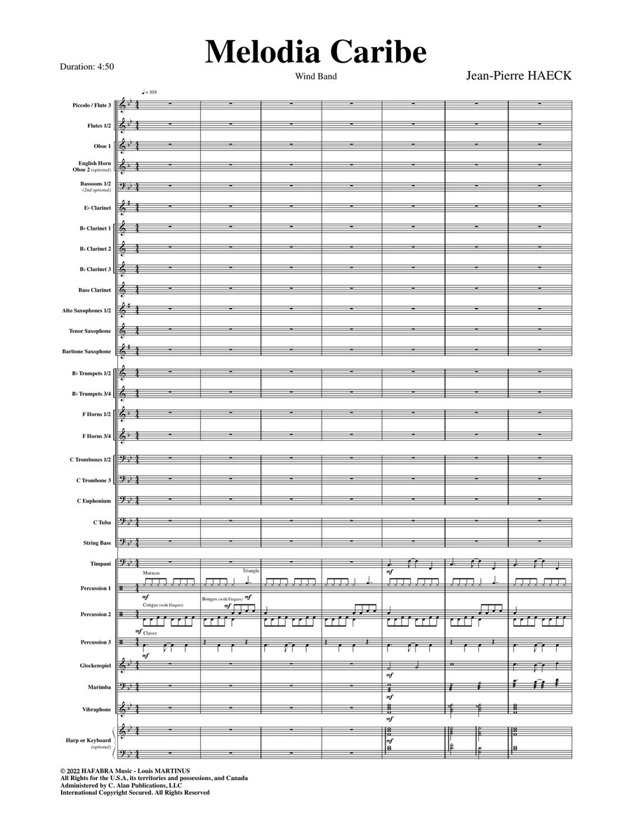 Melodia Caribe Melodia Caribe Concert Band scores gallery preview page 2