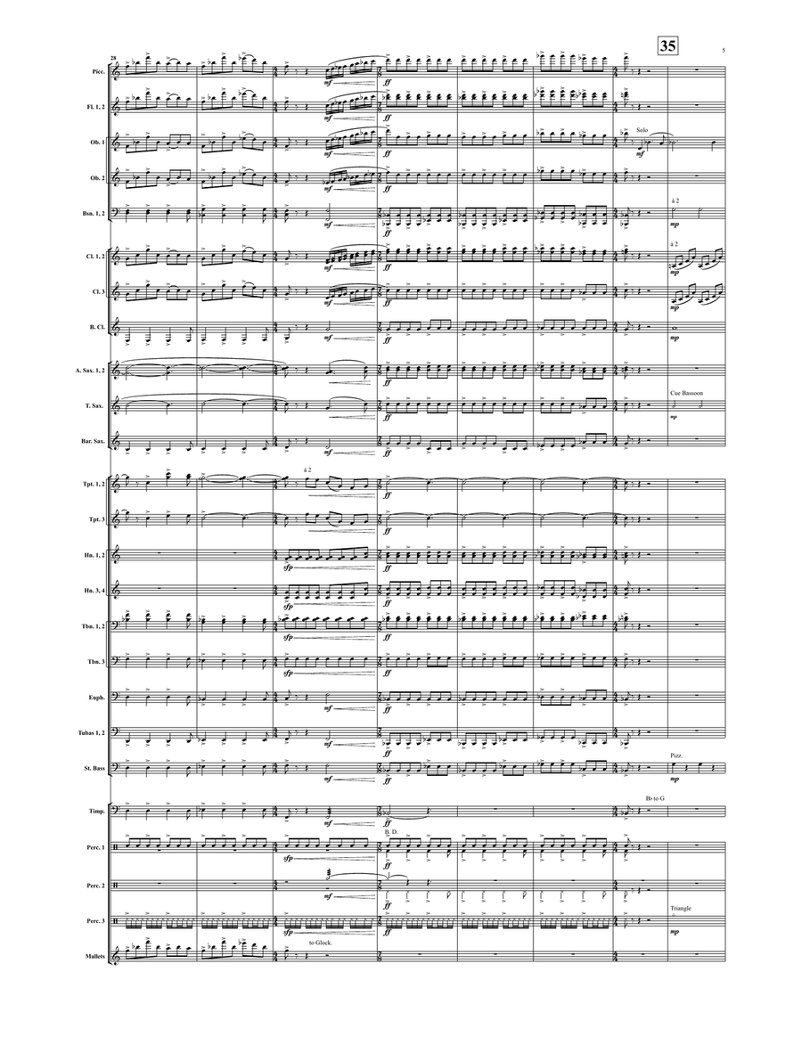 Aurora Borealis (score only) Concert Band scores gallery preview page 6