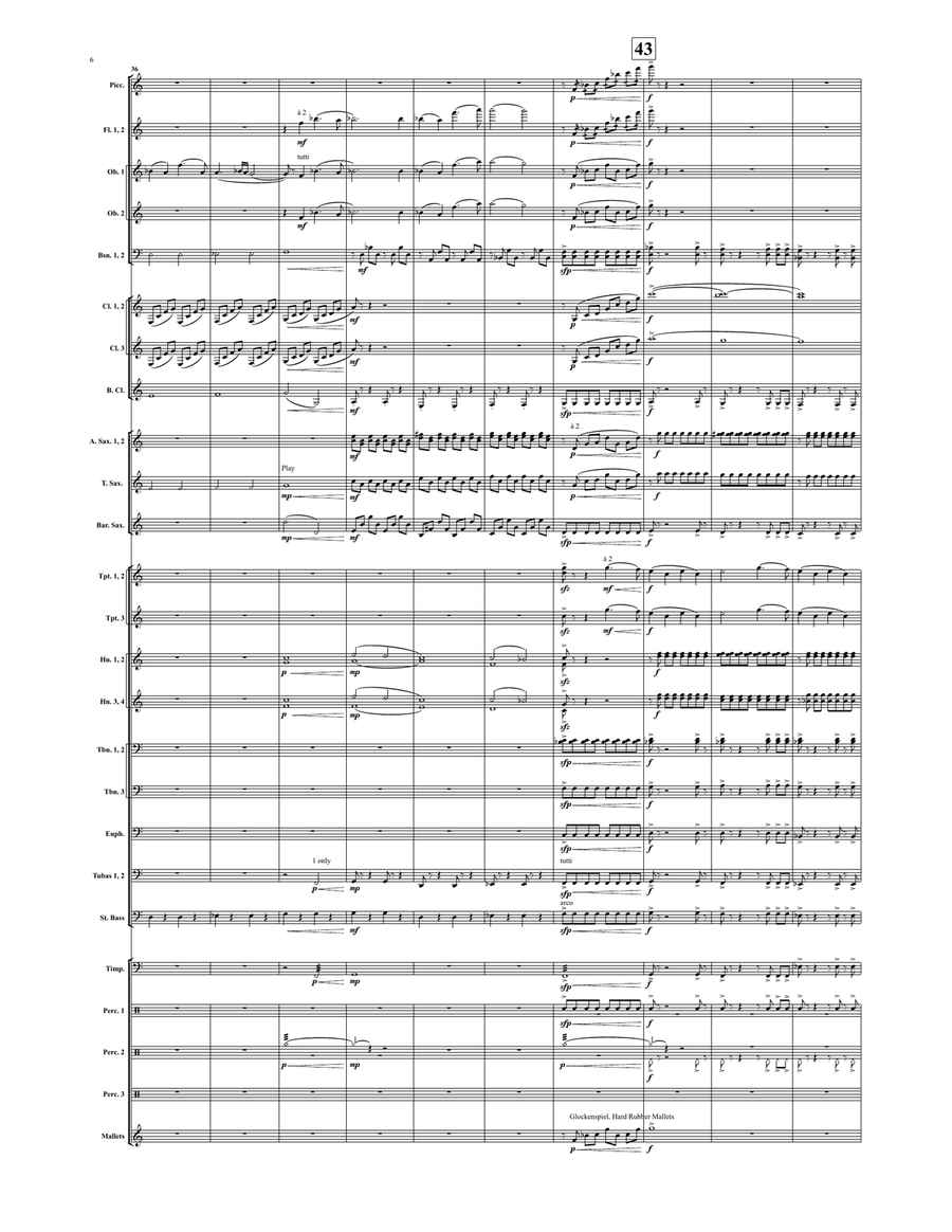 Aurora Borealis (score only) Concert Band scores gallery preview page 7