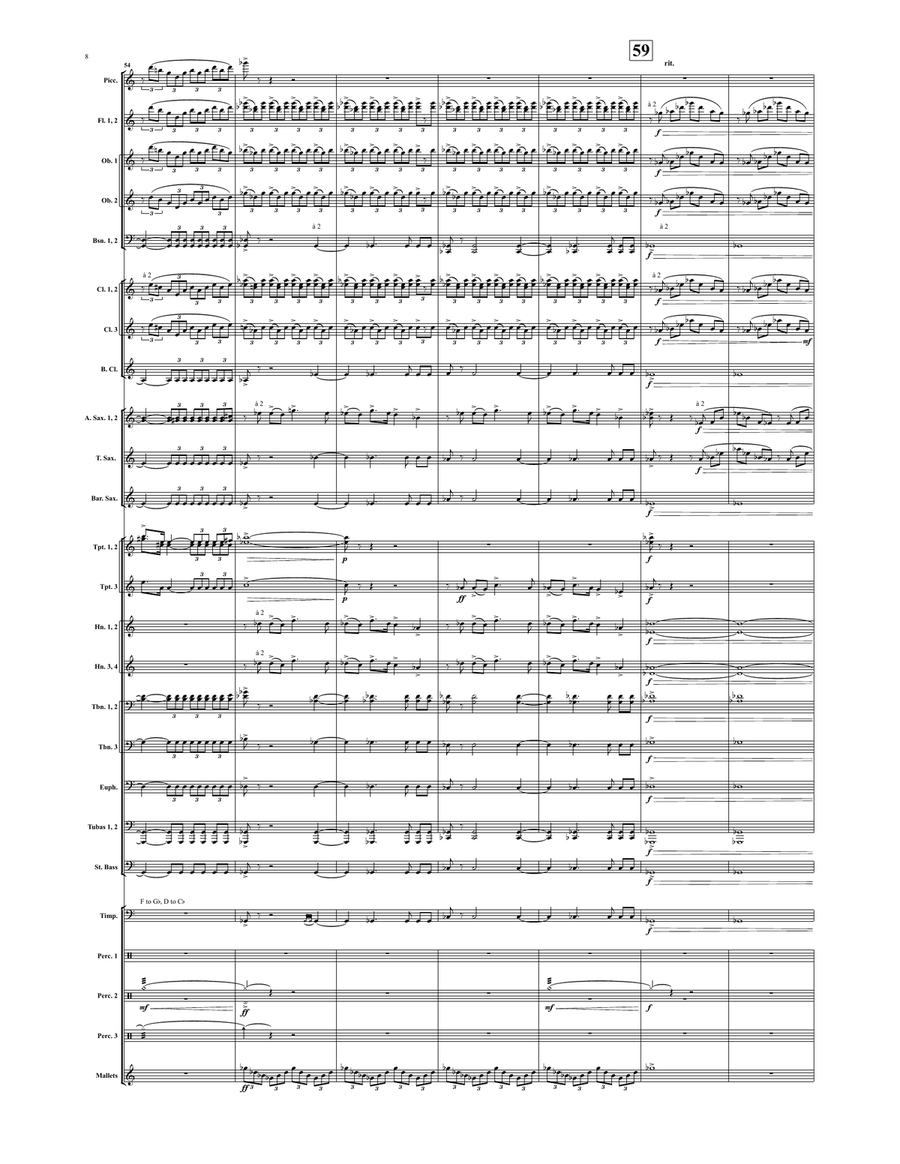 Aurora Borealis (score only) Concert Band scores gallery preview page 9