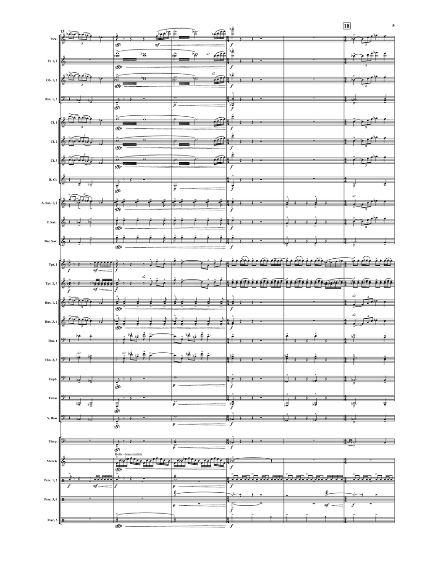 The Falcon of Egypt (score only) Concert Band scores gallery preview page 4