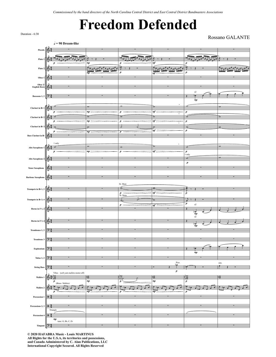 Freedom Defended Freedom Defended Concert Band scores gallery preview page 2