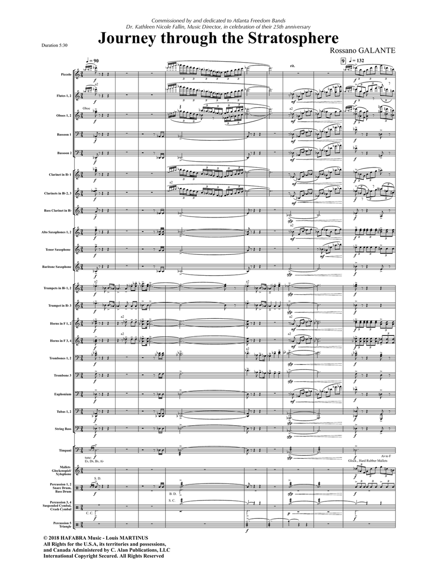 Journey Through the Stratosphere (score only) Concert Band scores gallery preview page 2