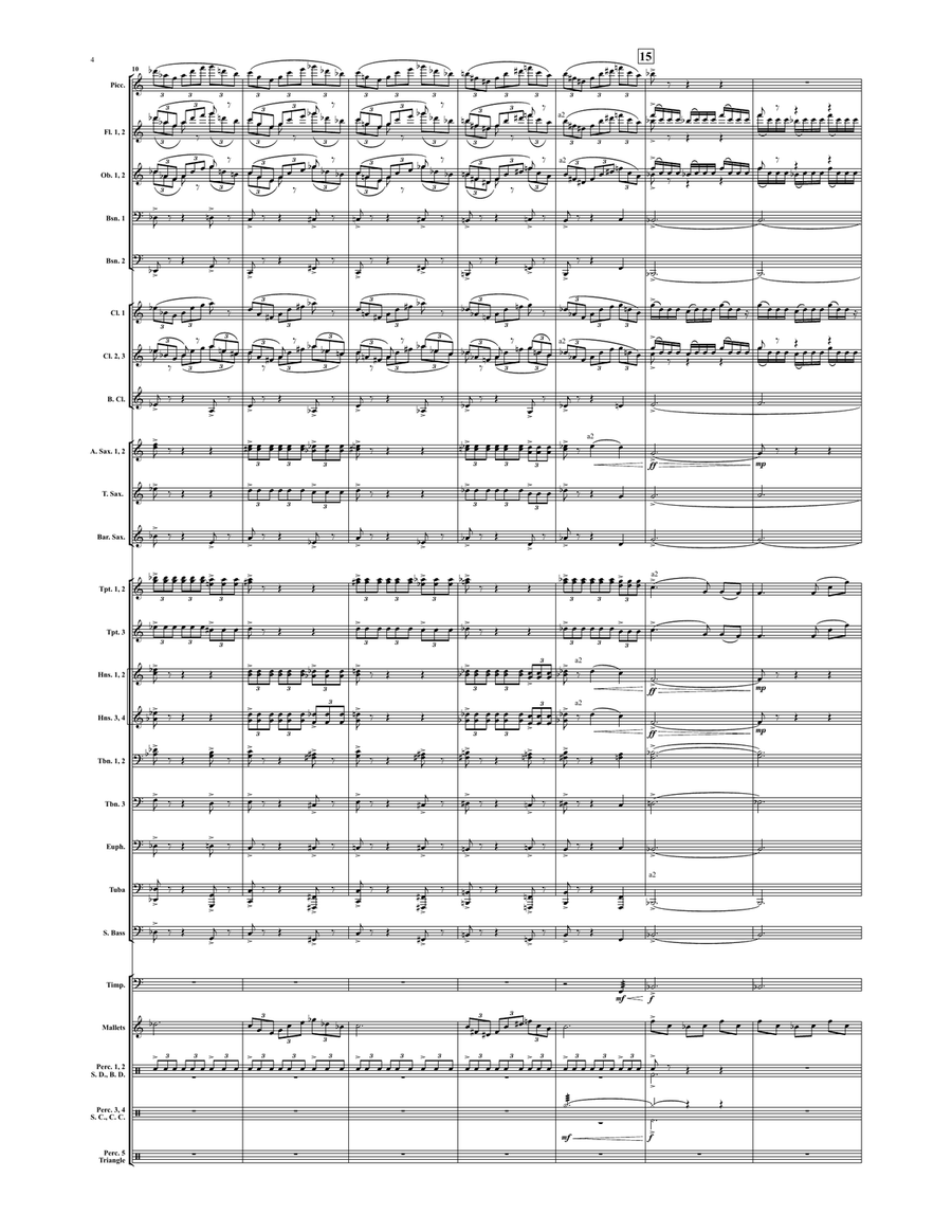 Journey Through the Stratosphere (score only) Concert Band scores gallery preview page 3