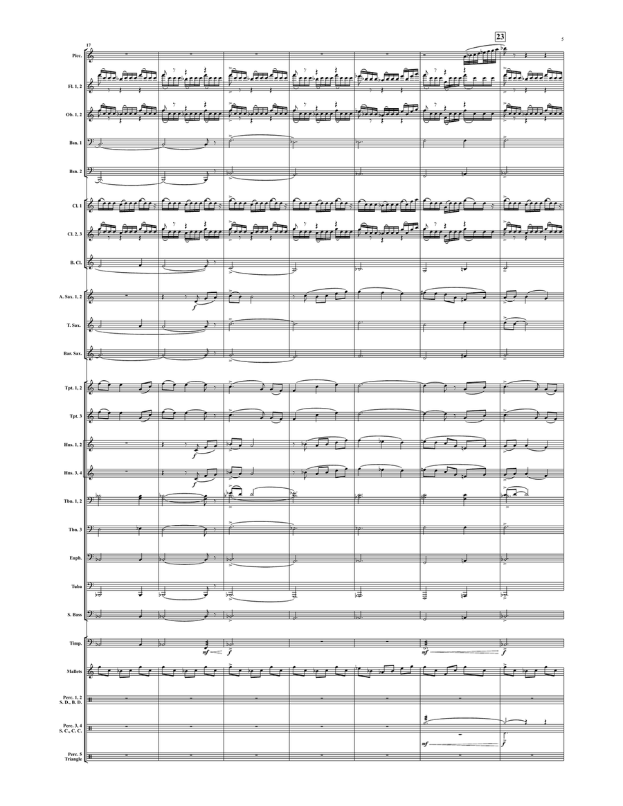 Journey Through the Stratosphere (score only) Concert Band scores gallery preview page 4