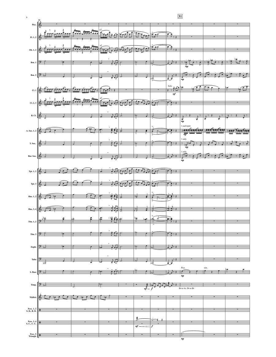 Journey Through the Stratosphere (score only) Concert Band scores gallery preview page 5
