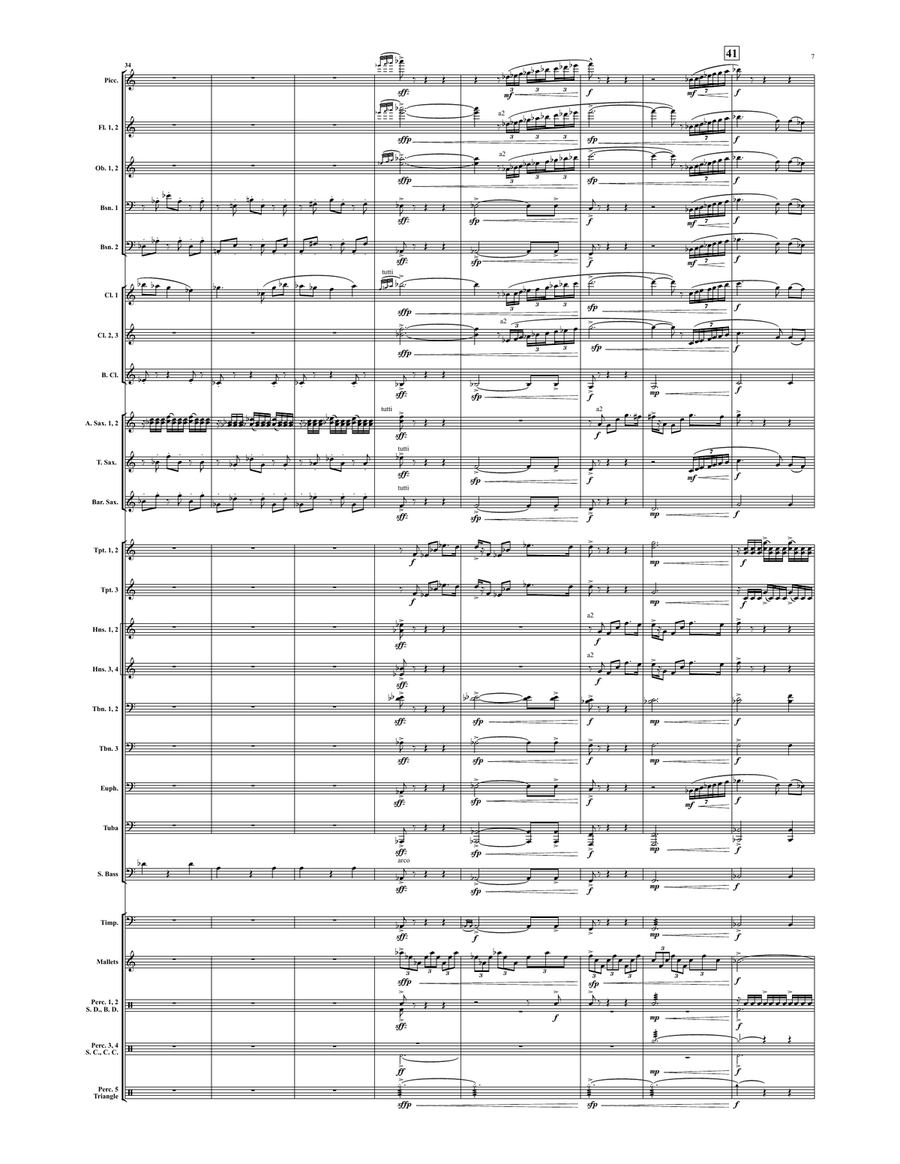 Journey Through the Stratosphere (score only) Concert Band scores gallery preview page 6