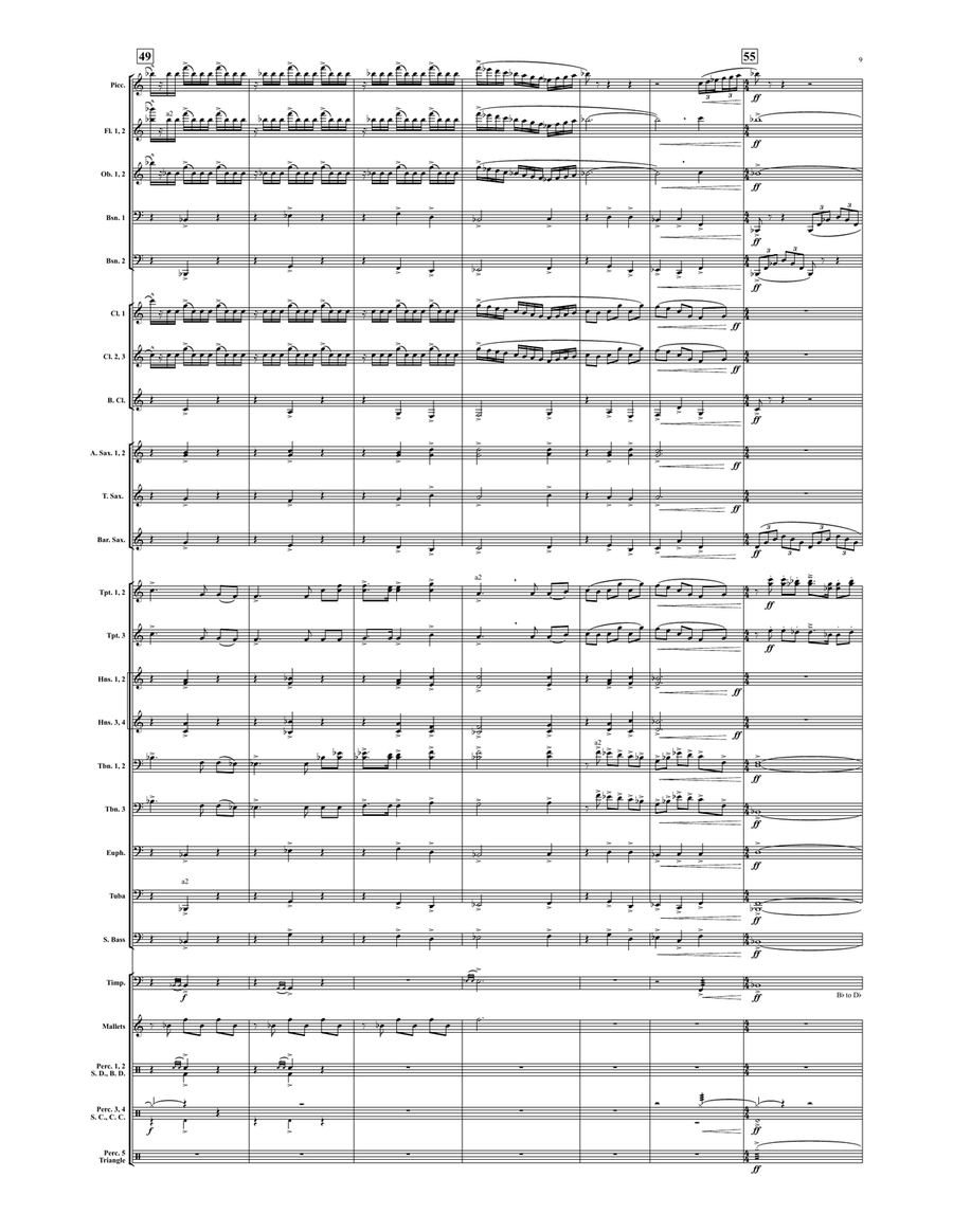 Journey Through the Stratosphere (score only) Concert Band scores gallery preview page 8