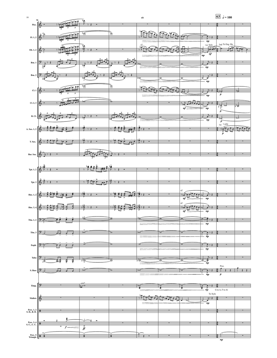 Journey Through the Stratosphere (score only) Concert Band scores gallery preview page 9